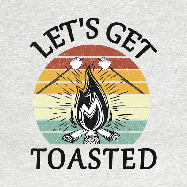 Let's Get Toasted Vintage Sunset Campfire by DexterFreeman